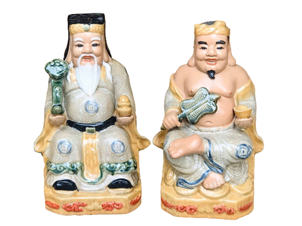 Tượng sứ Thần Tài Thổ Địa bệ ngai cao 30cm 1