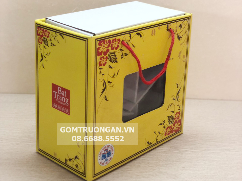 Hộp carton ấm chén quà tặng Bát Tràng 2