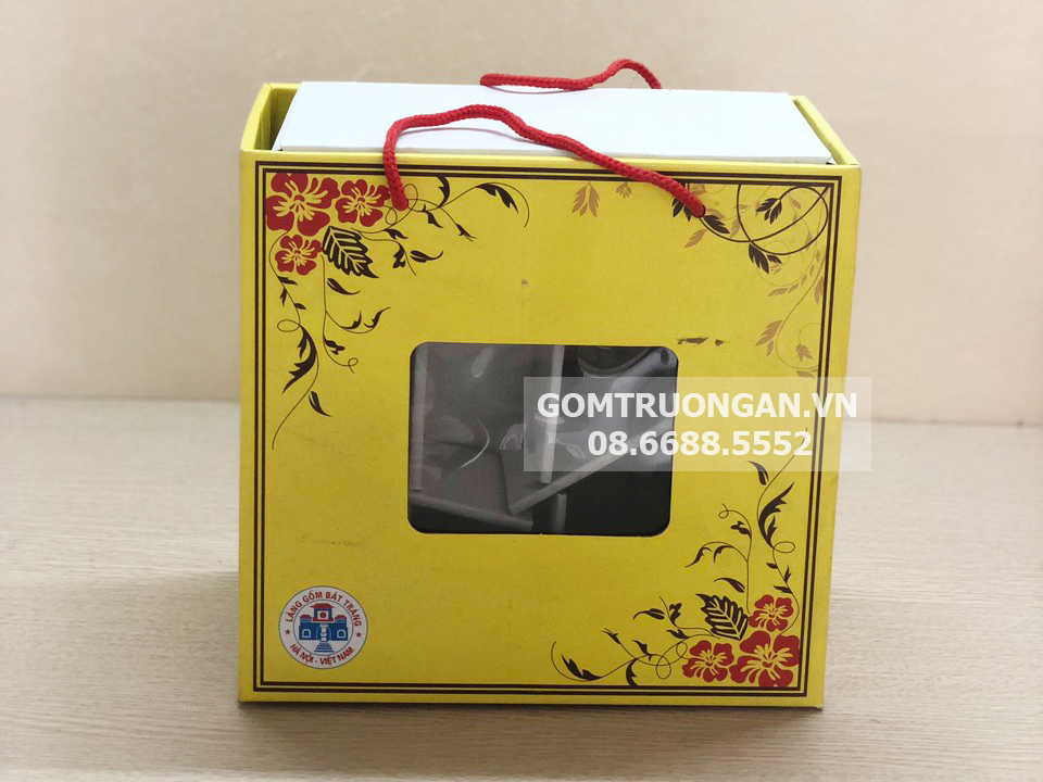 Hộp carton ấm chén quà tặng Bát Tràng 1