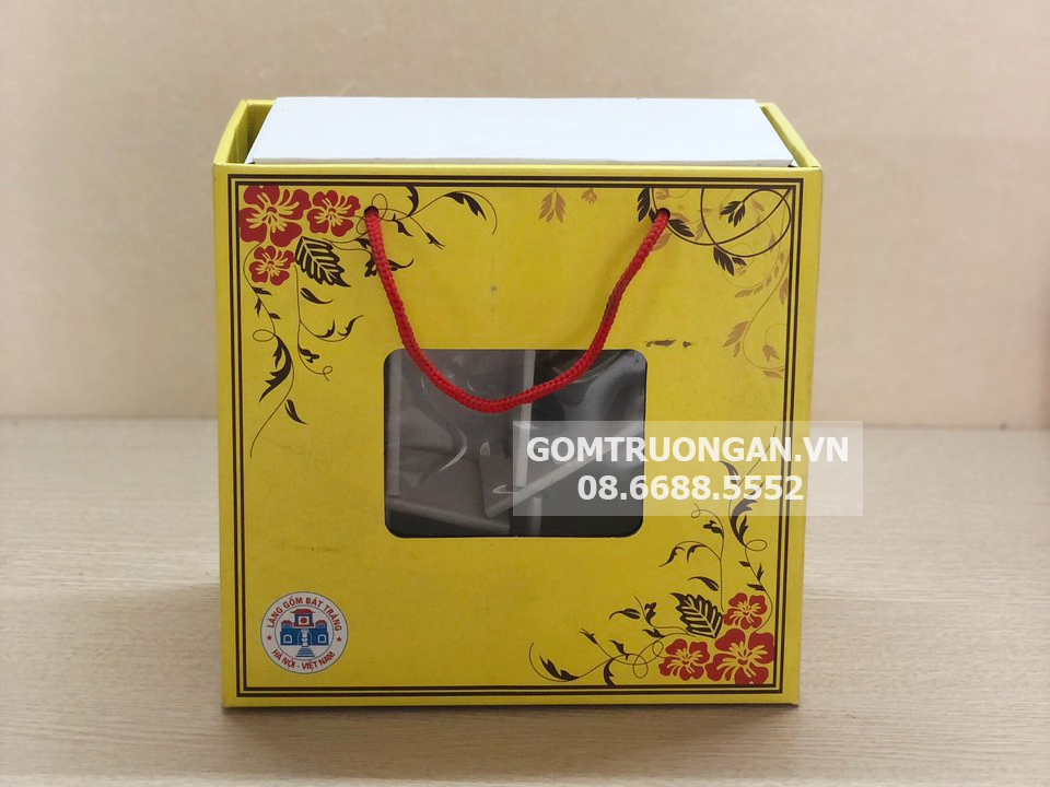 Hộp carton ấm chén quà tặng Bát Tràng 3
