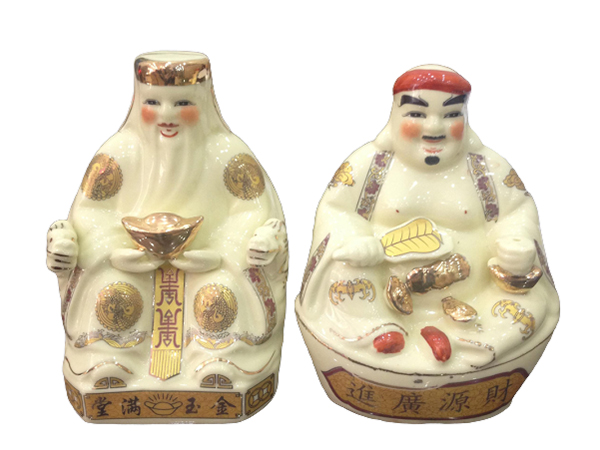 Tượng Thần Tài Ông Địa vàng kim cao 18cm 1