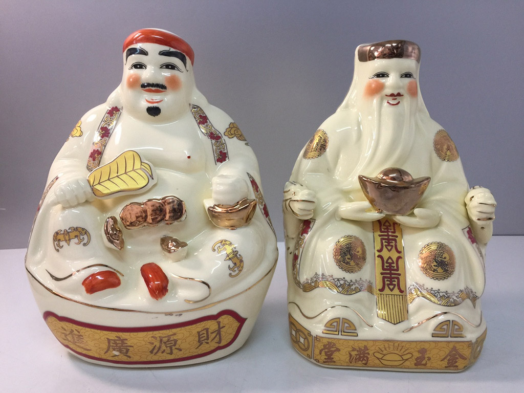 Tượng Thần Tài Ông Địa vàng kim cao 20cm 3