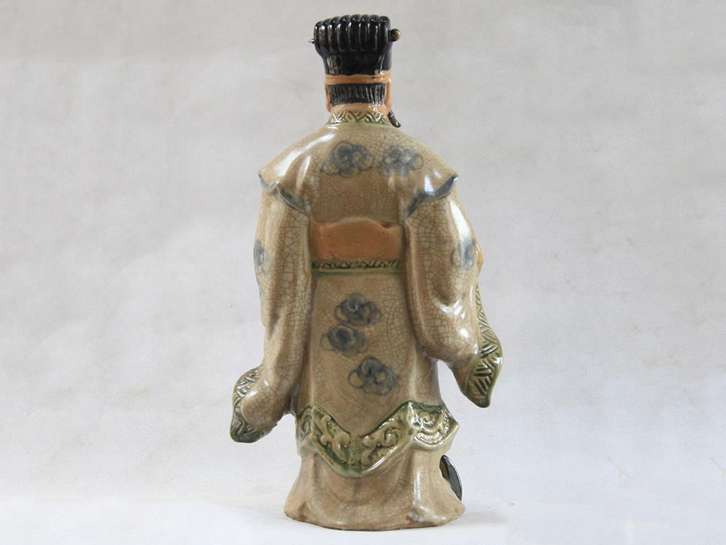 Tượng sứ Khổng Minh Gia Cát Lượng men rạn cao 60cm 3