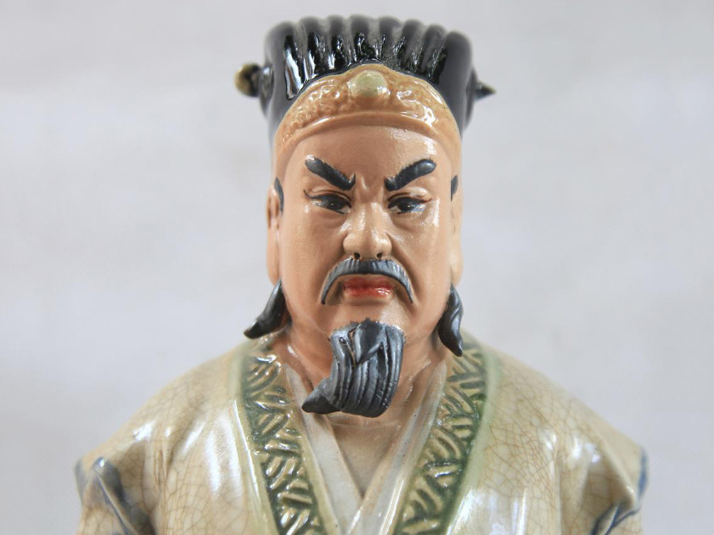 Tượng sứ Khổng Minh Gia Cát Lượng men rạn cao 60cm 4