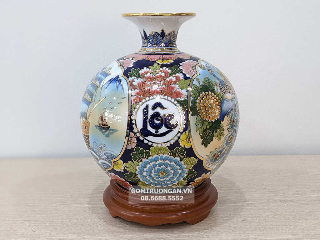 Bình hút tài lộc Thuận Buồm Xuôi Gió Phú Quý Tài Lộc 3D 25cm 2