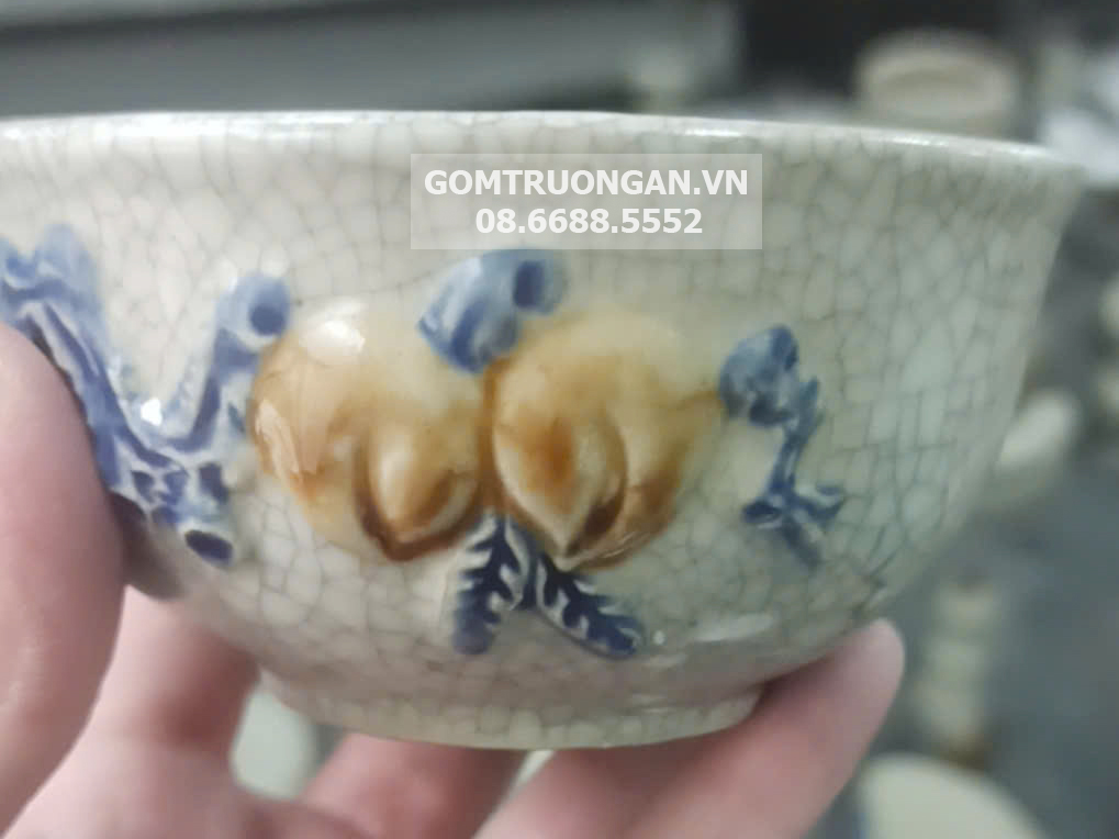 Bát thờ men rạn nổi Phúc Quý 1