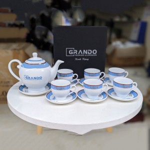 Ấm chén in logo làm quà tặng Grando