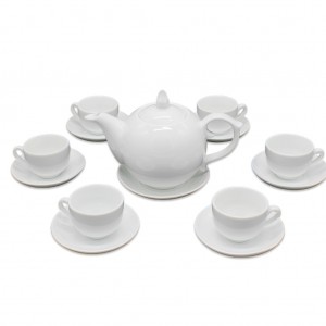 Ấm chén sứ men trắng chính hãng Bát Tràng giá rẻ