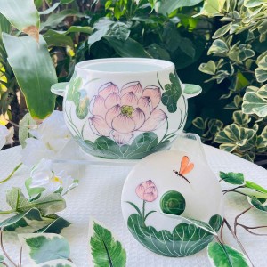 Âu đựng mỡ, hũ đựng mỡ gốm sứ Bát Tràng cao cấp 1L (mẫu ngẫu nhiên)