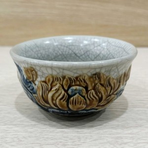 Bát thờ men rạn nổi Trường Xuân hoa sen