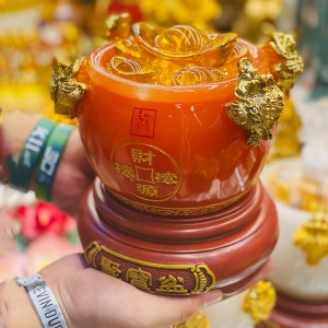 Bát tụ bảo ngọc cao cấp màu đỏ cỡ to