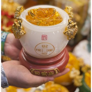 Bát tụ bảo ngọc cao cấp màu trắng cỡ to