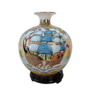 Bình hút lộc Thuận Buồm Xuôi Gió Vinh Hoa Phú Quý vẽ vàng khung vàng