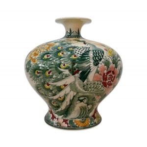 Bình hút tài lộc Thuận Buồm Xuôi Gió Phú Quý men hoàng thổ đùi dế