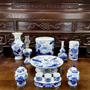 Bộ đồ thờ men lam Trường An ban thờ Phật