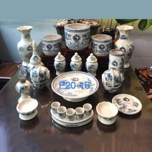 Bộ đồ thờ men rạn vẽ rồng