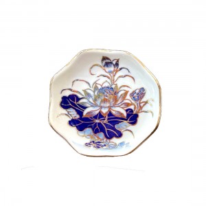 Chân nến men lam vẽ vàng Vạn Phúc Trường An S3