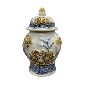 Chóe thờ men rạn nổi Hoa sen cao cấp Trường Xuân S2