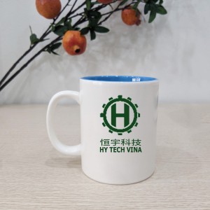 Cốc sứ men mát in logo HENGYU cao
