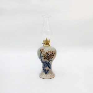 Đèn dầu thờ men rạn nổi Phúc Quý S1