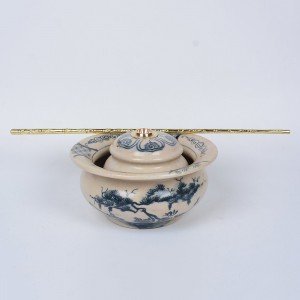 Điếu bát men rạn Câu Cá Lã Vọng