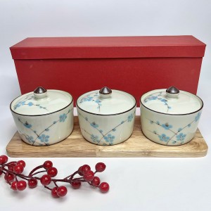 Hũ mứt tết 3 vẽ đào xanh