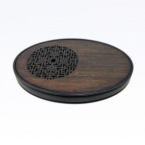 Khay trà gỗ đục bầu dục Dương Tử tiện CNC đẹp