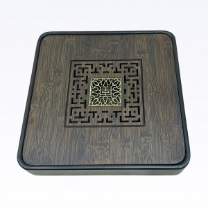 Khay trà gỗ đục vuông Lan Thương CNC đẹp