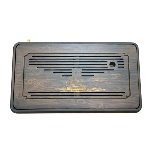 Khay trà tre giả gỗ nâu Thuận Buồm Xuôi Gió 48cm