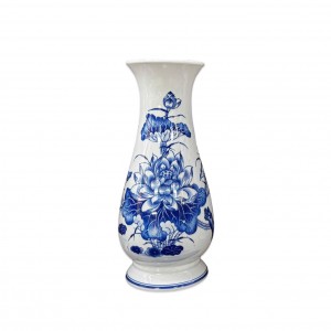 Lọ hoa bàn thờ men lam Vạn Phúc Trường An 20cm