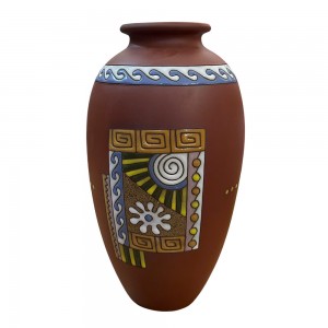 Lọ hoa gốm đất đỏ chum cao 33 cm