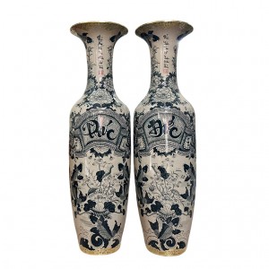 Lọ lộc bình Bát Tràng men rạn bóng Đức Phúc 1m6 bọc đồng