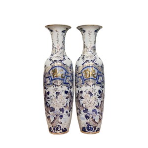 Lọ lộc bình Bát Tràng Phúc Đức vẽ vàng 24k 1m4