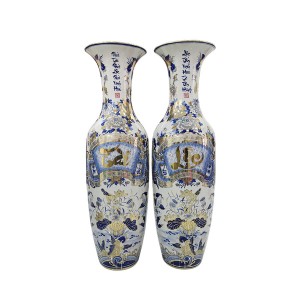 Lọ lộc bình Bát Tràng Tài Lộc vẽ vàng công nghệ nano 1m4