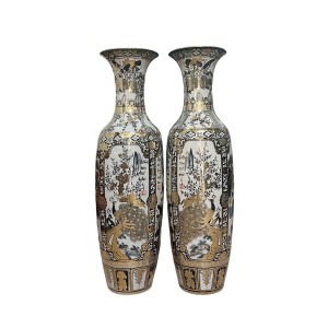 Lọ lộc bình Bát Tràng Tứ quý 1m4 vẽ vàng công nghệ nano