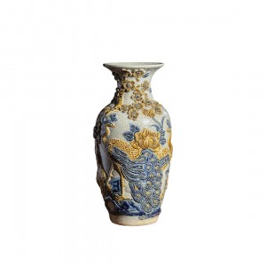 Lộc bình men rạn nổi cao cấp Công Đào Trường Xuân 52cm