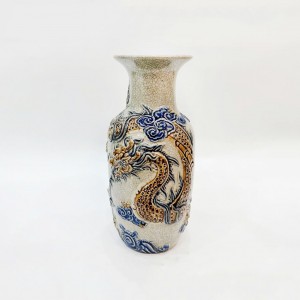 Lộc bình men rạn nổi Rồng Phúc Quý 30cm