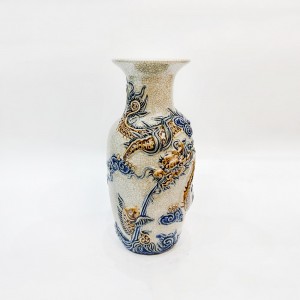 Lộc bình men rạn nổi Rồng Phúc Quý 25cm