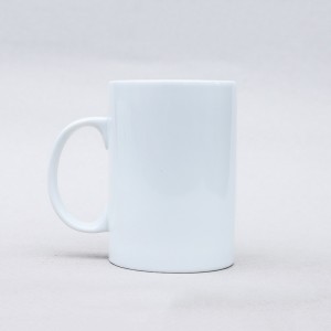 Ly sứ men trắng dáng trụ cao