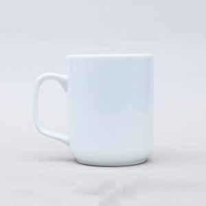 Ly sứ men trắng dáng trụ đáy tù