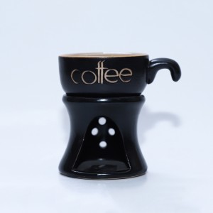 Ly tách cafe đèn cầy men đen