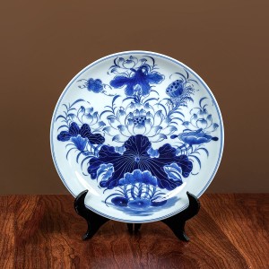 Mâm bồng men xanh ngọc Lộc Phát hoa sen 28