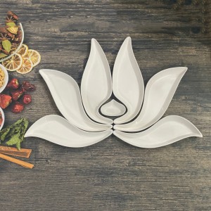 Bộ bát thắp hương hoa sen trắng cao cấp 7 món