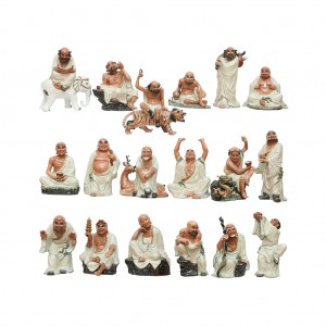 Tượng 18 Vị La Hán trắng 30x30cm