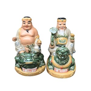 Tượng sứ Thần Tài Thổ tỳ hưu ông cóc cao 26cm